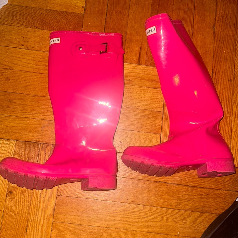 Pink hunter women’s rain boots